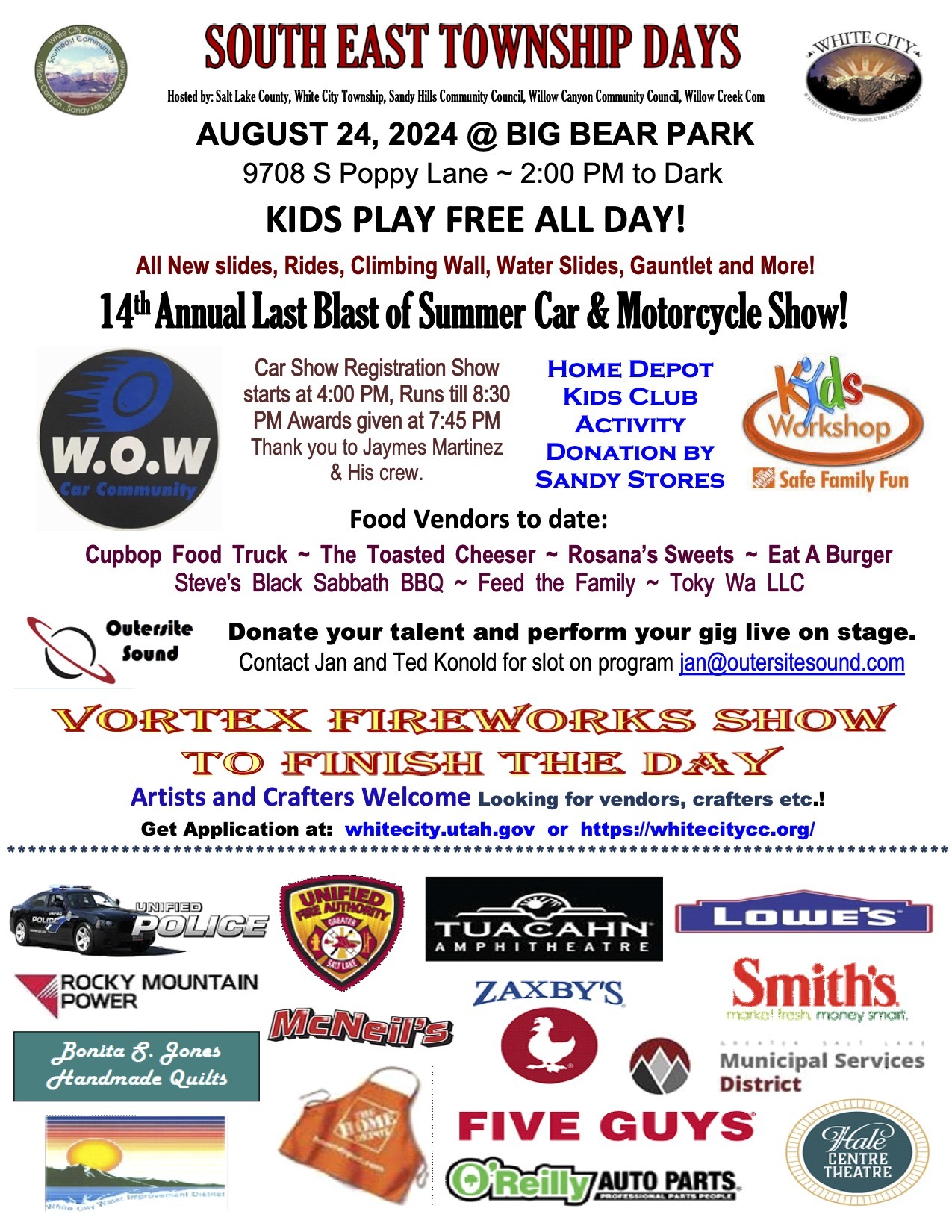 South East Township Days Flyer August 24, 2024